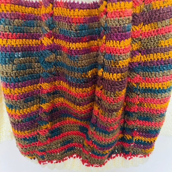 Chunky Hand Knit Cream Wool Cable Knit Icelandic Fisherman Women's Sweater. 2X - Picture 8 of 9